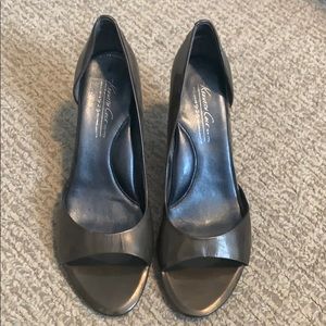 Kenneth Cole Black Open-Toe Heels